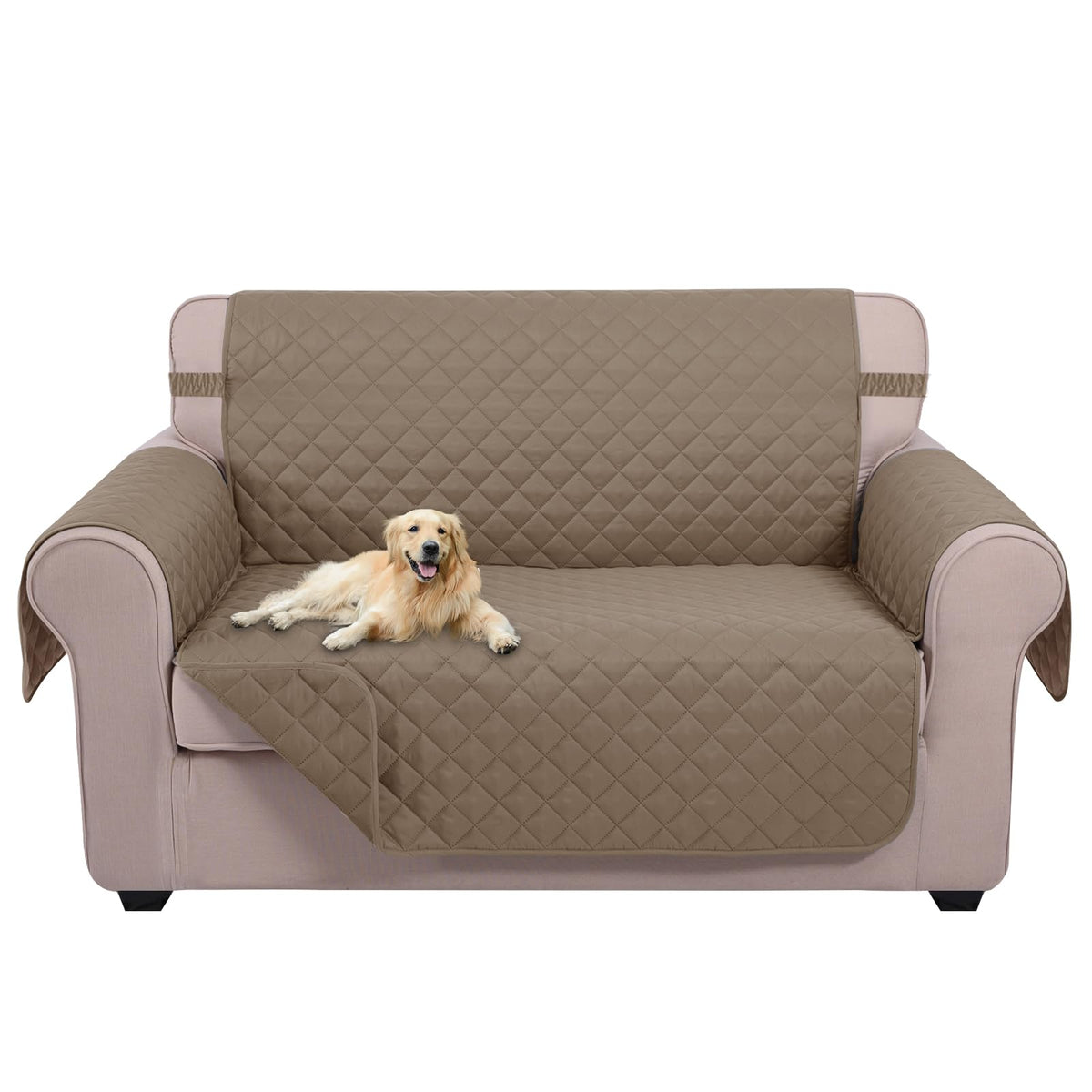 U-NICE HOME Reversible Sofa Cover Couch Cover for Dogs, Coffee/Beige