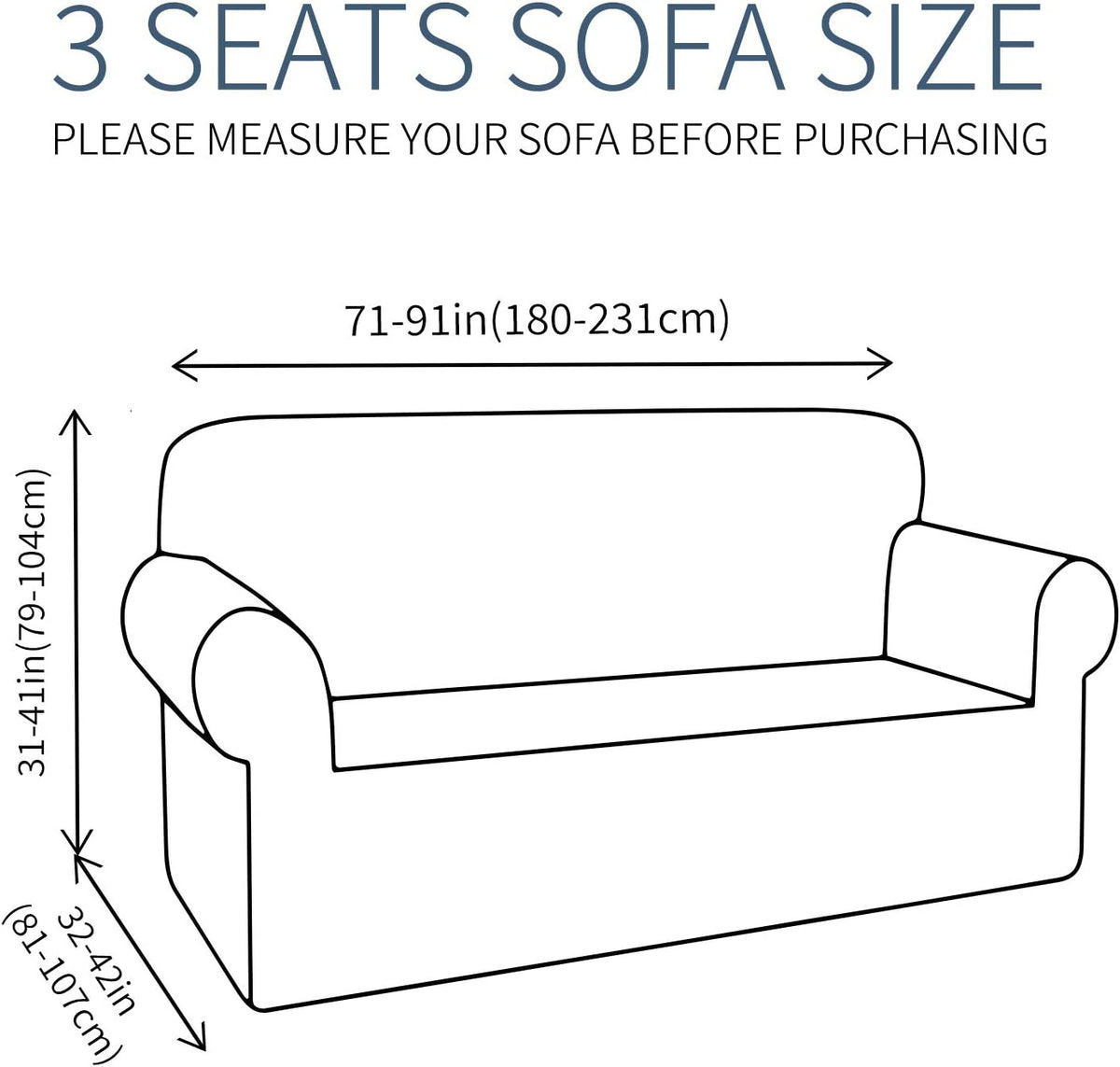 JIVINER High Stretch Couch Covers for 3 Cushion Couch 1-Piece Jacquard Sofa Slipcovers Fitted Washable Sofa Covers with Elastic Bottom Furniture Protector for Kids Pets (Sofa, Light Gray)