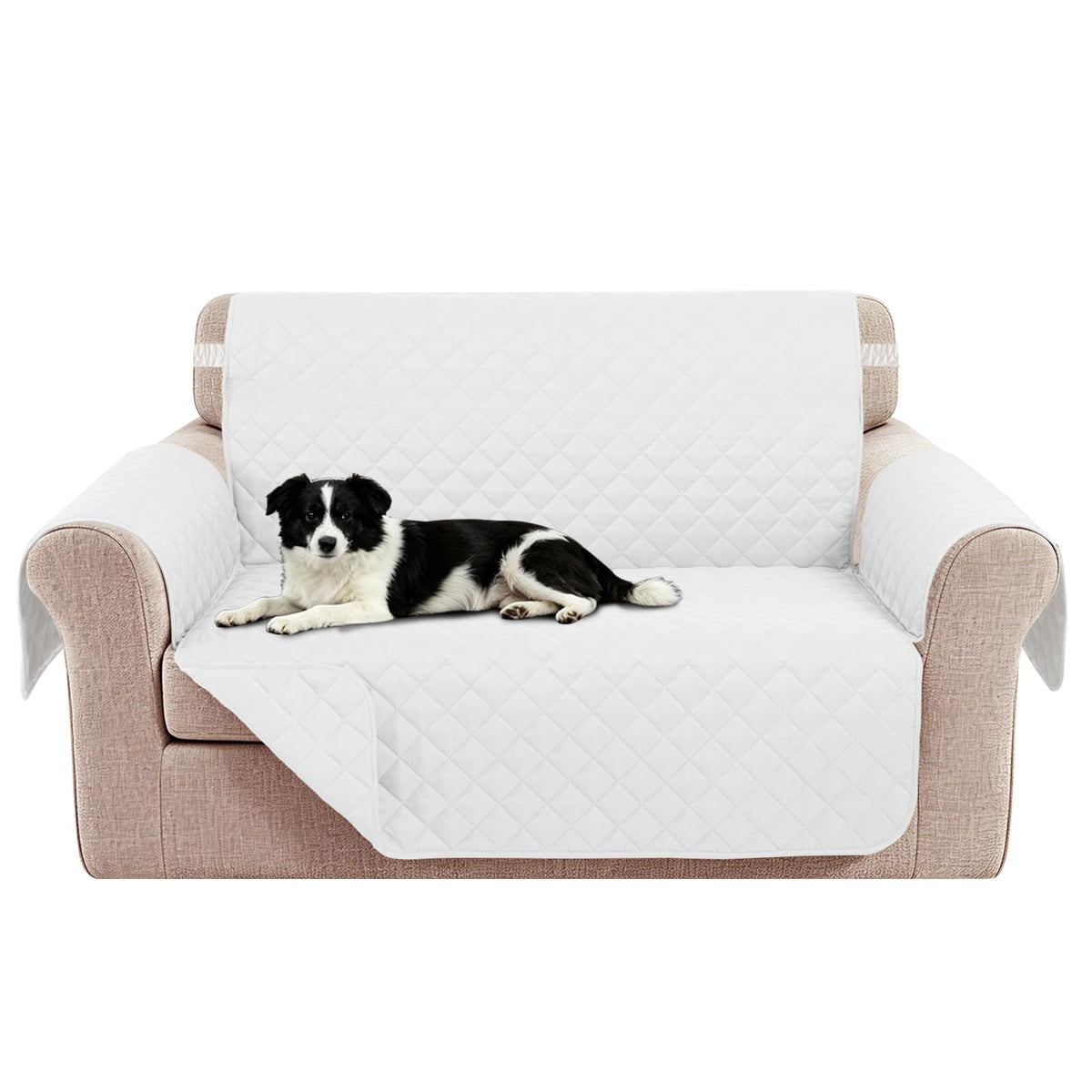 Reversible Sofa Cover for 3 Cushion, Chocolate/Beige
