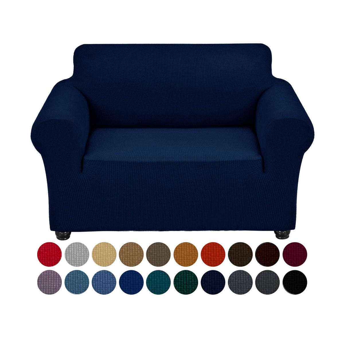 Joccun Stretch Couch Cover Slipcovers, 1-Piece Sofa Covers for 3 Cushion Couch Spandex Jacquard Washable Furniture Protector Cover for Living Room,Kids,Pets(Sofa,Black)