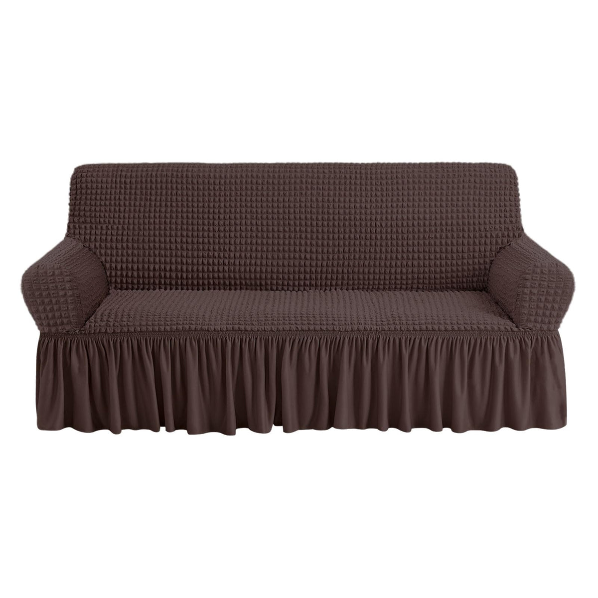 NICEEC Sofa Cover Wine Red Couch Cover Stretch Sofa Slipcovers with Skirt