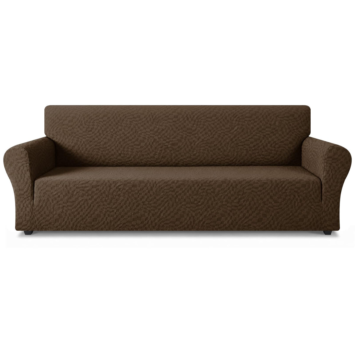 ZNSAYOTX 1 Piece Jacquard Couch Covers for 3 Cushion Couch Living Room High Stretch Sofa Cover Pets Dogs Friendly Anti Slip Thickened Slipcovers Furniture Protector (Sofa, Light Grey)