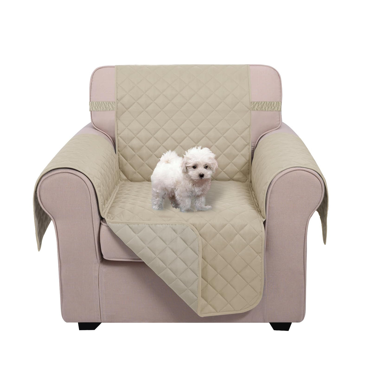 U-NICE HOME Reversible Sofa Cover Couch Cover for Dogs, Coffee/Beige