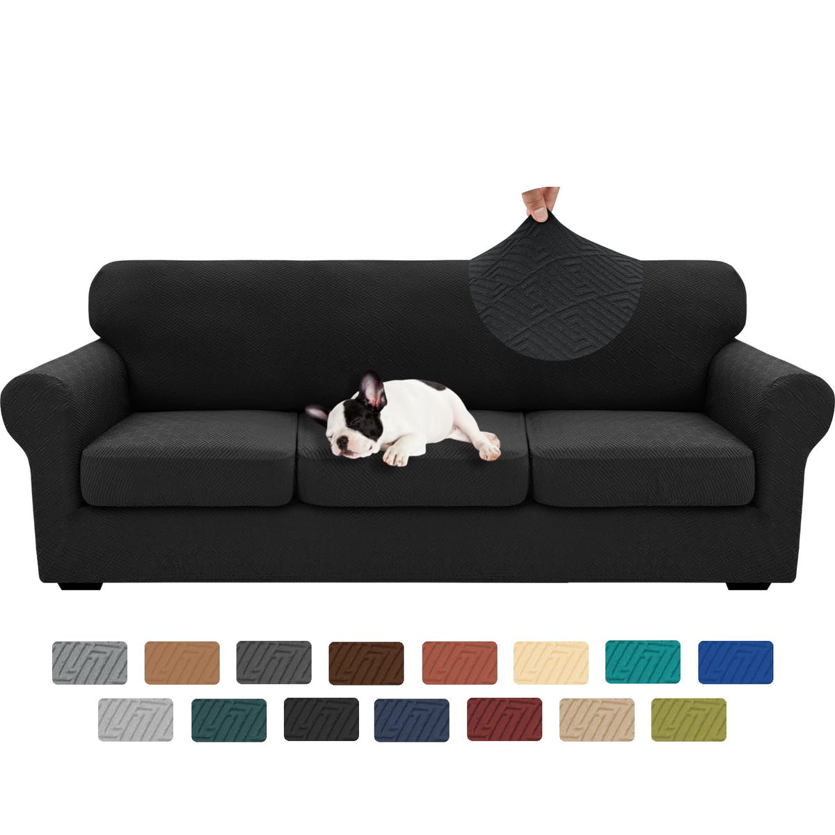 XINEAGE 4-Piece Stretch Sofa Cover, Washable Couch Covers for Dog