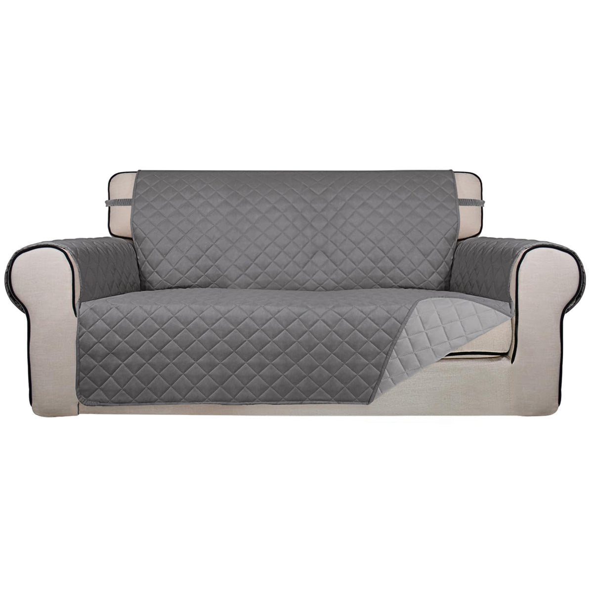PureFit Reversible Quilted Sofa Cover Dog Couch Covers for Sofa, 66 in