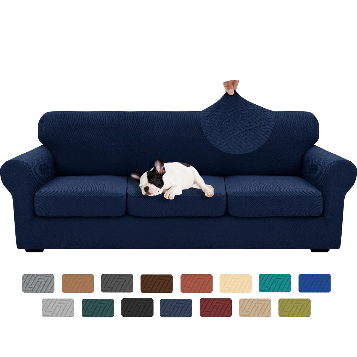 XINEAGE 4-Piece Stretch Sofa Cover, Washable Couch Covers for Dog
