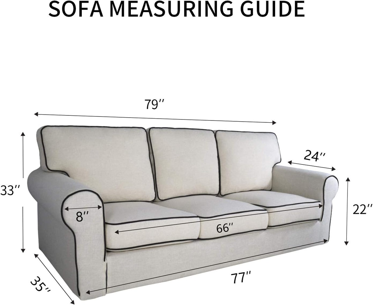 PureFit Stretch Couch Covers for Sofa Large Sofa Slipcovers Chocolate