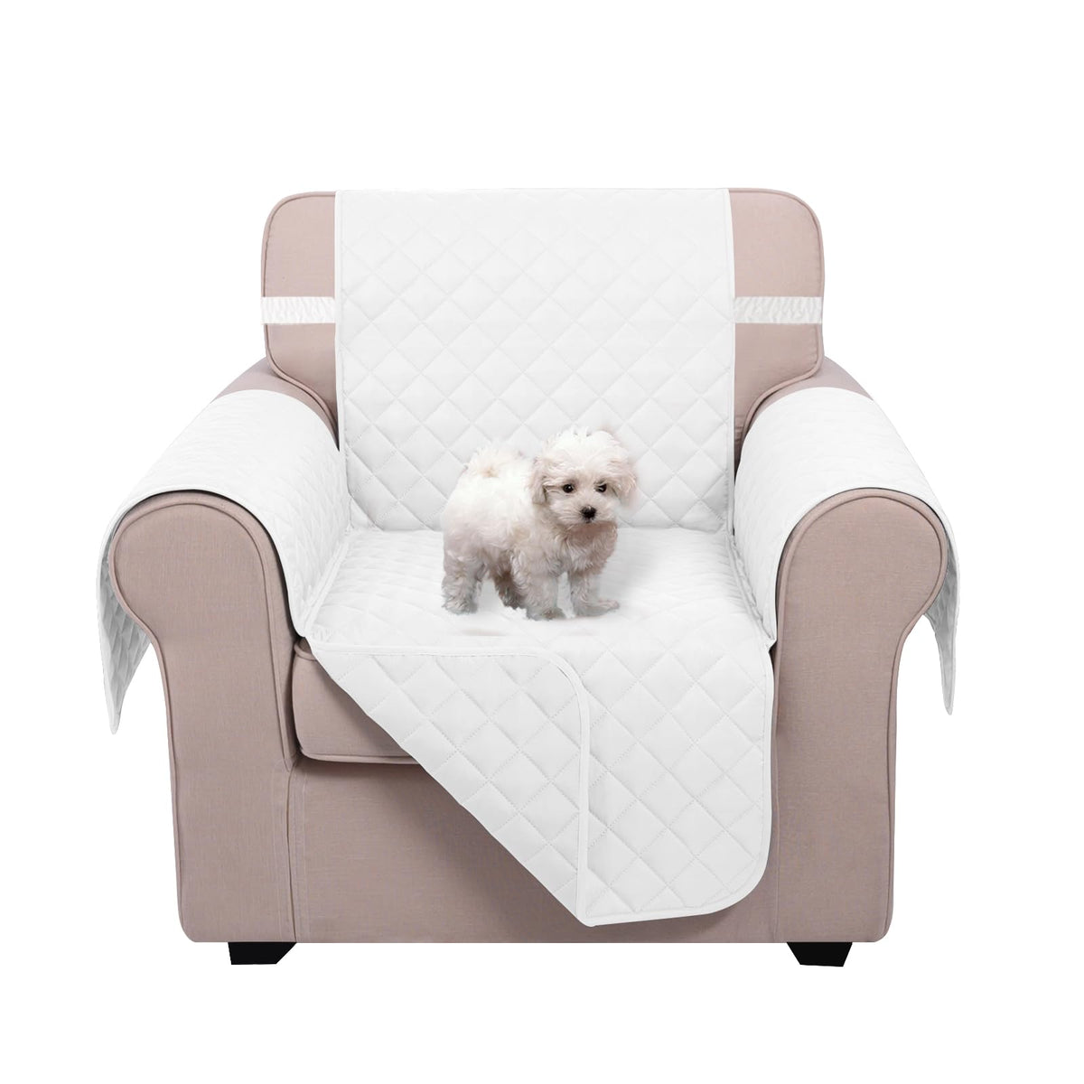 U-NICE HOME Reversible Sofa Cover Couch Cover for Dogs, Coffee/Beige