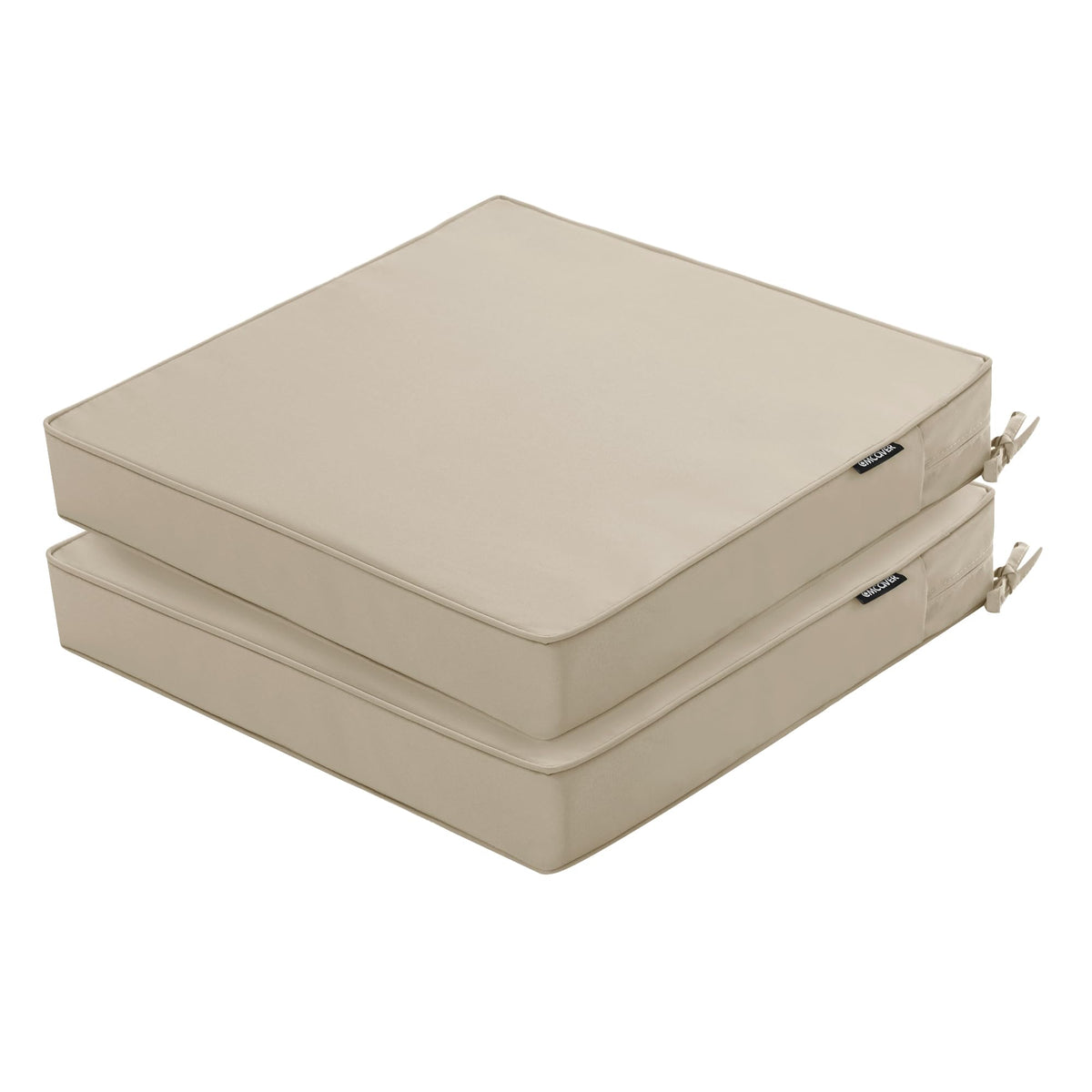 Outdoor Chair Cushions Set of 2, 19 x 19 x 3 Inch Seat Pads