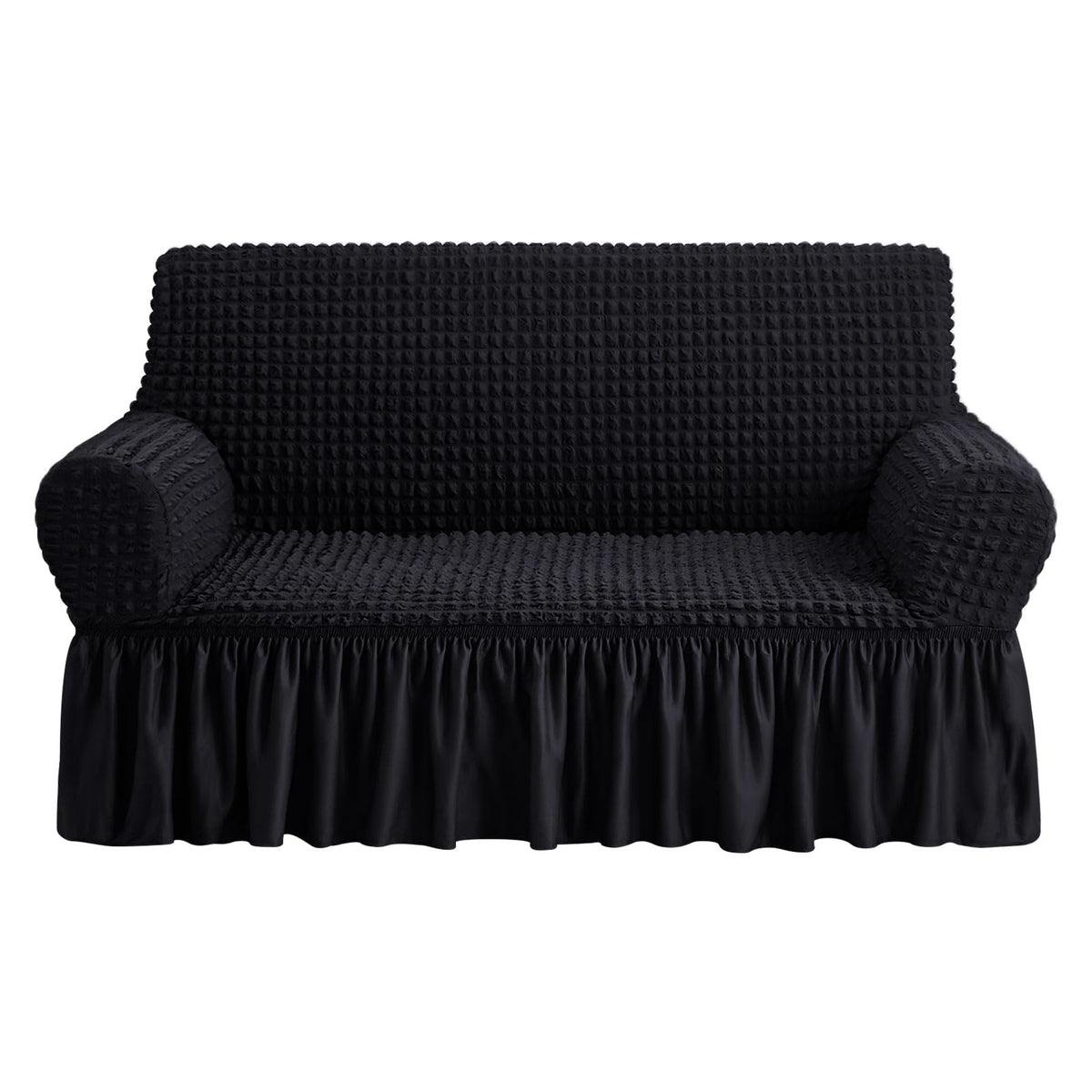 NICEEC Sofa Cover Wine Red Couch Cover Stretch Sofa Slipcovers with Skirt