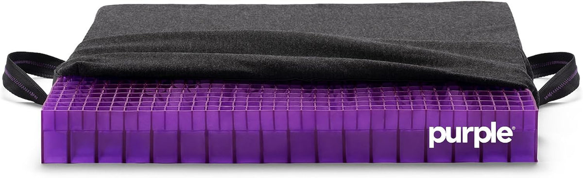 Purple Double Seat Cushion, Two-Sided Soft and Firm 2 Inch Gel Seat Cushion