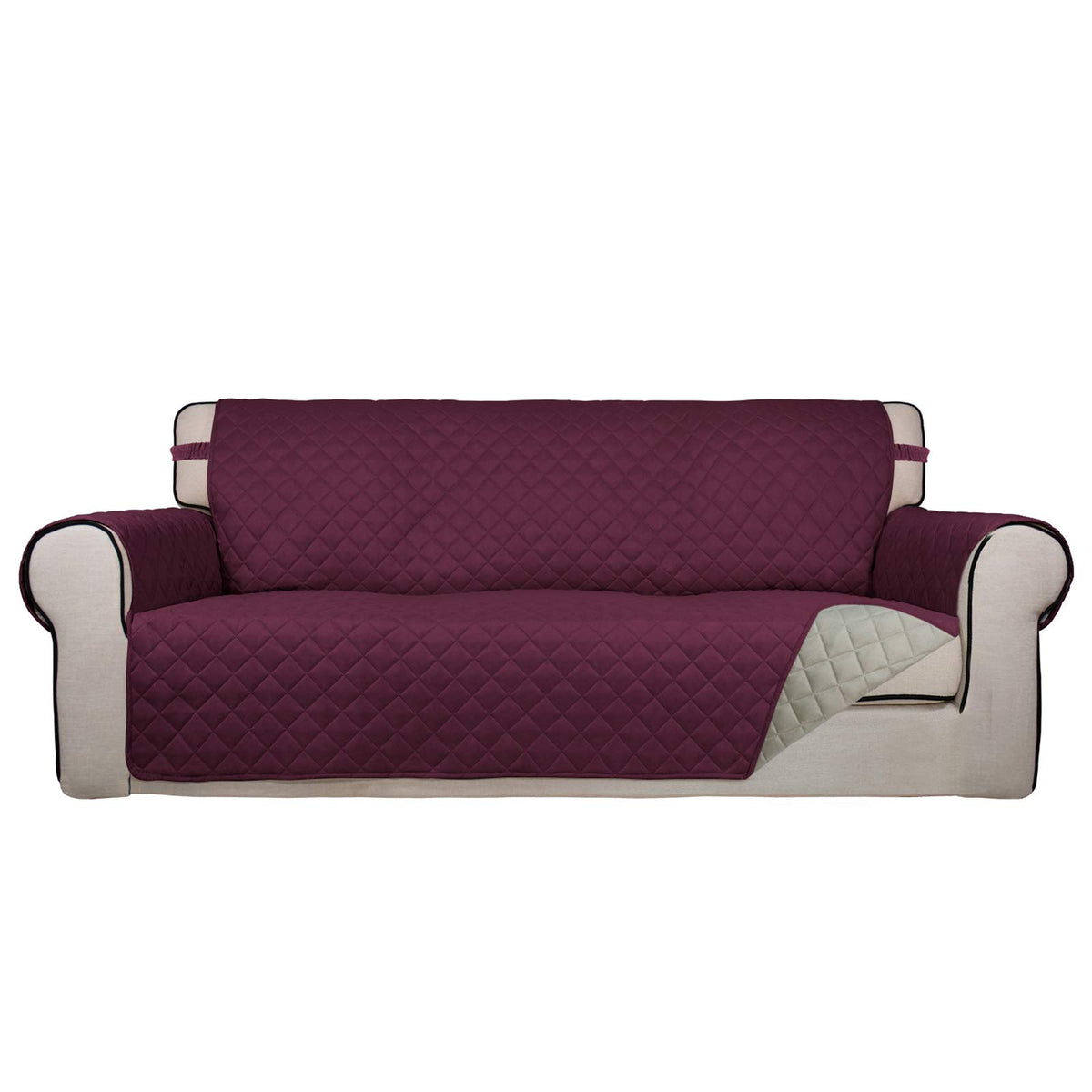 PureFit Reversible Quilted Couch Covers for Dogs Sofa Cover 4 Seater 88"