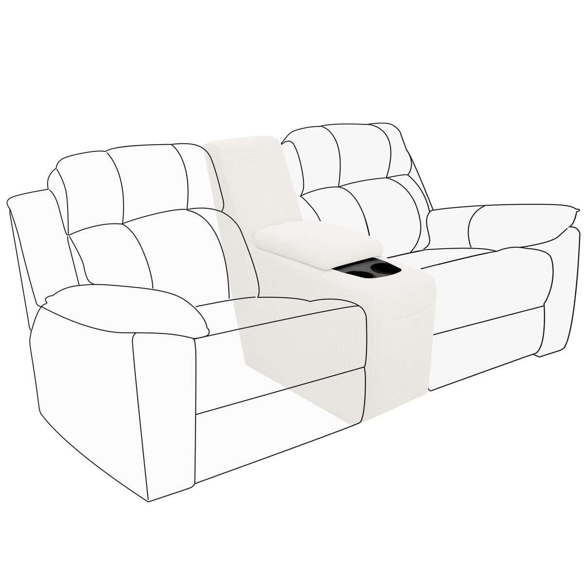Easy-Going Stretch Recliner Chair Sofa Slipcover Washable Dark Gray