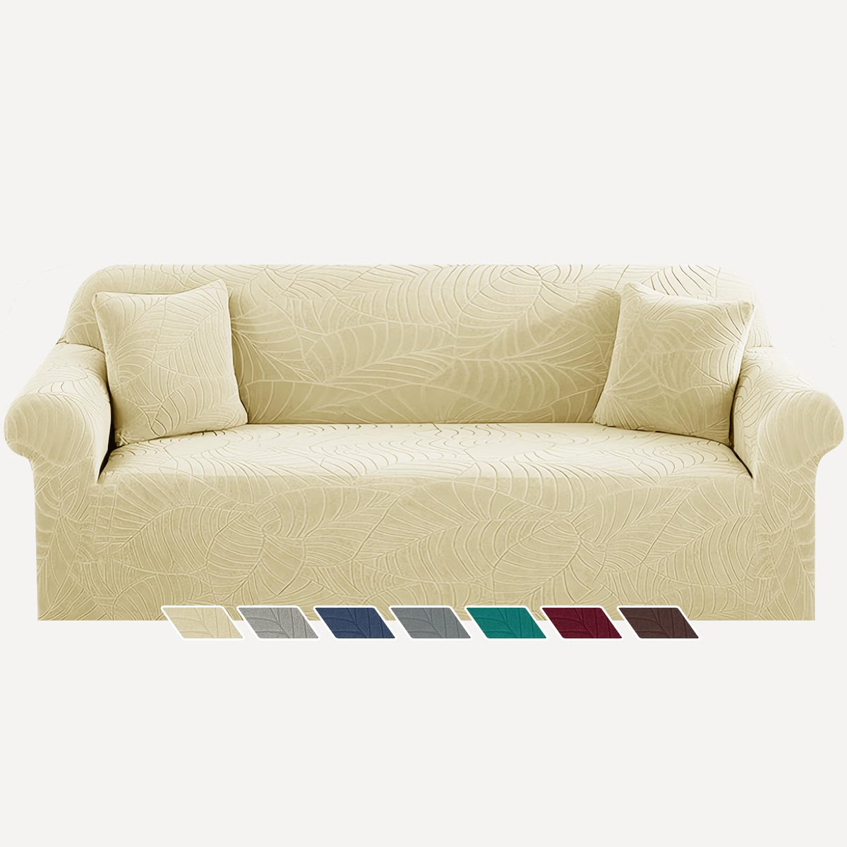 YEMYHOM Couch Cover Latest Jacquard Design High Stretch Sofa Covers for 3 Cushion Couch, Pet Dog Cat Proof Slipcover Non Slip Magic Elastic Furniture Protector (Sofa, Light Gray)
