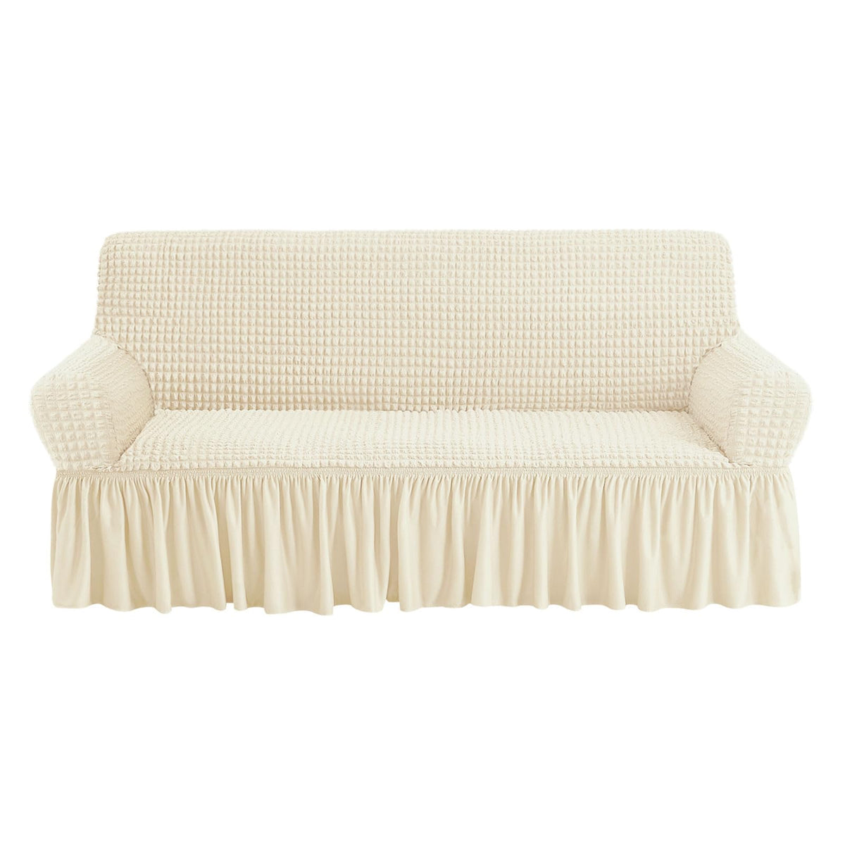 NICEEC Sofa Cover Wine Red Couch Cover Stretch Sofa Slipcovers with Skirt