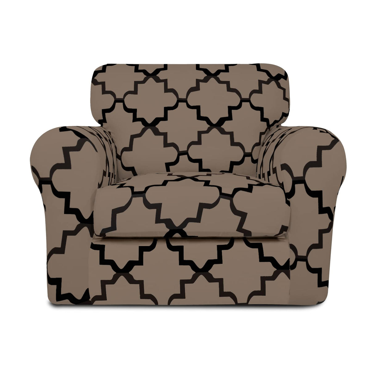 Easy-Going 4 Pieces Stretch Sofa Cover for 3 Cushion Couch Washable