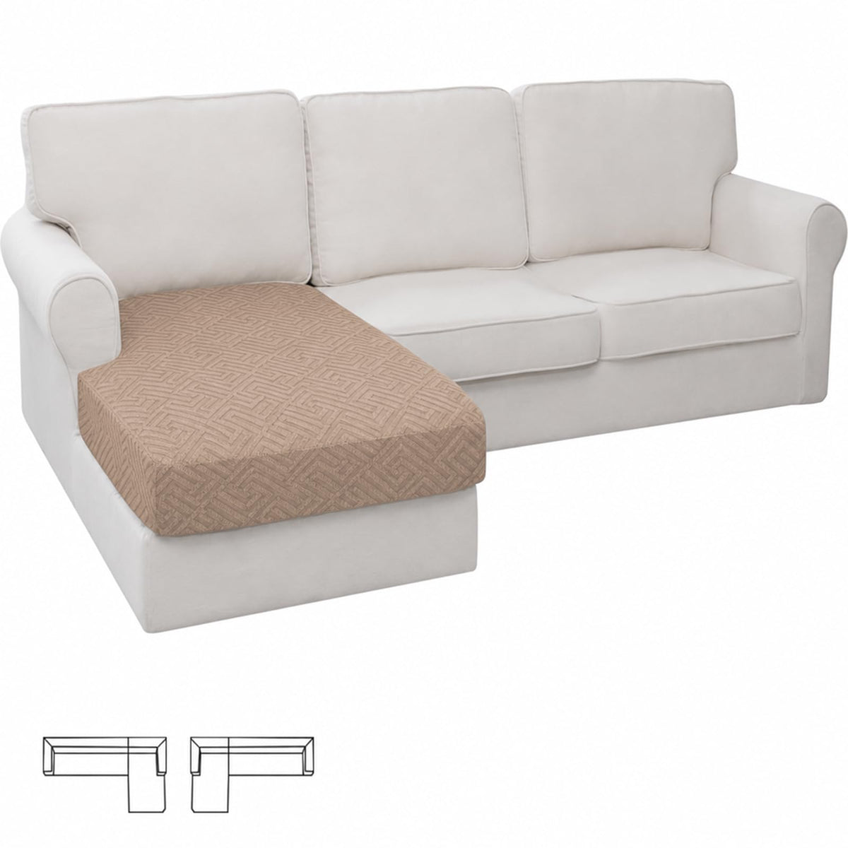 XINEAGE 4-Piece Stretch Sofa Cover, Washable Couch Covers for Dog