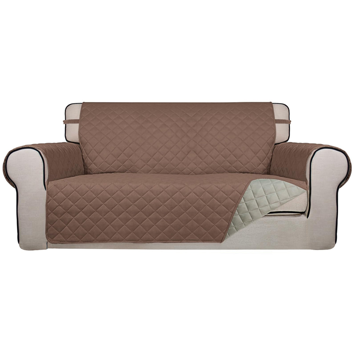 PureFit Reversible Quilted Sofa Cover Dog Couch Covers for Sofa, 66 in