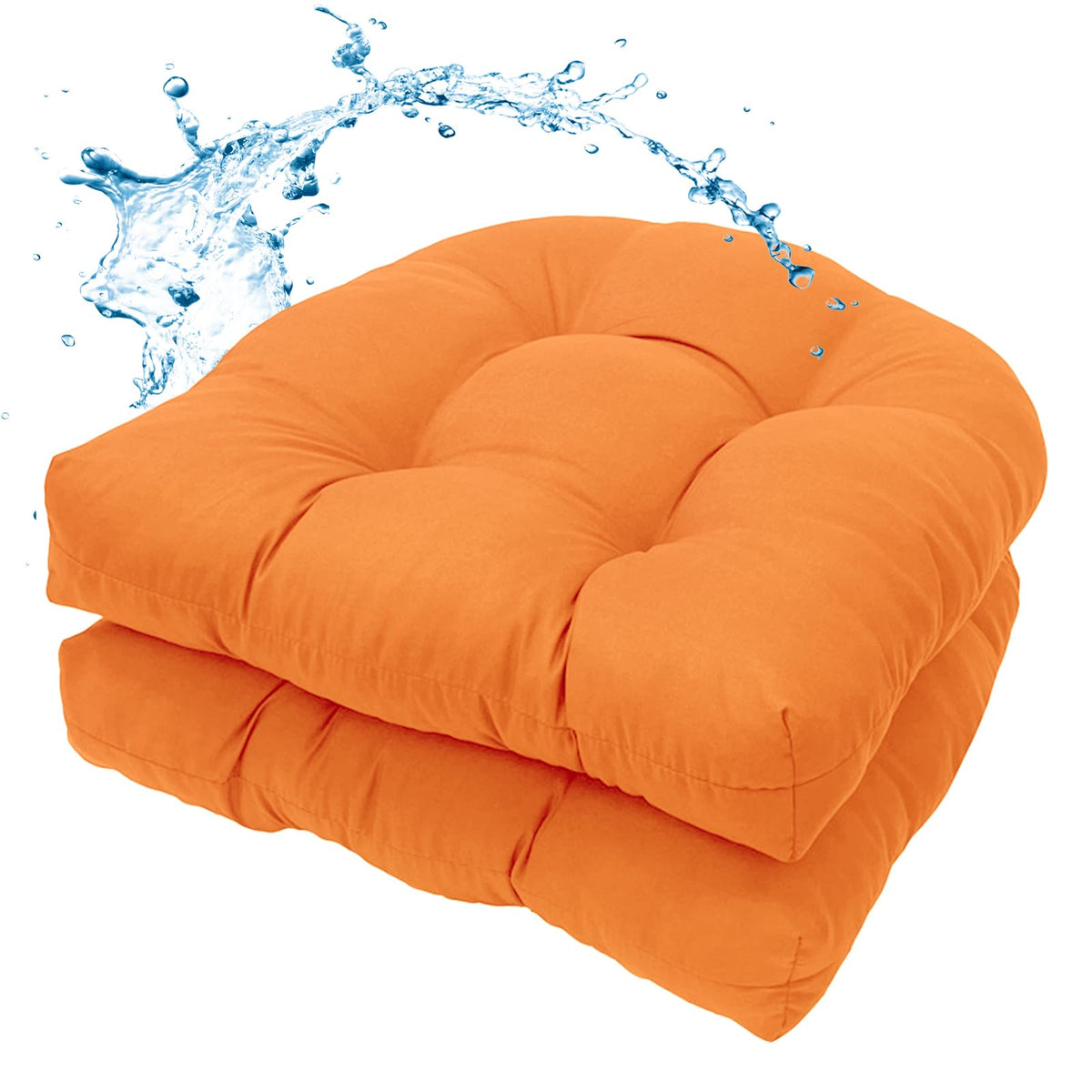 MTMR 2Pcs Outdoor Chair Cushions, Patio Furniture Seat Pads, Waterproof