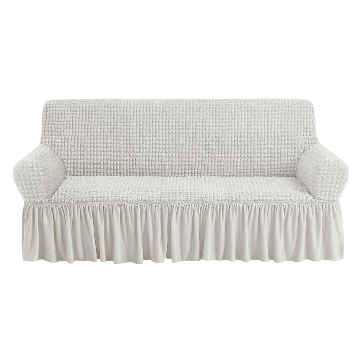 NICEEC Sofa Cover Wine Red Couch Cover Stretch Sofa Slipcovers with Skirt
