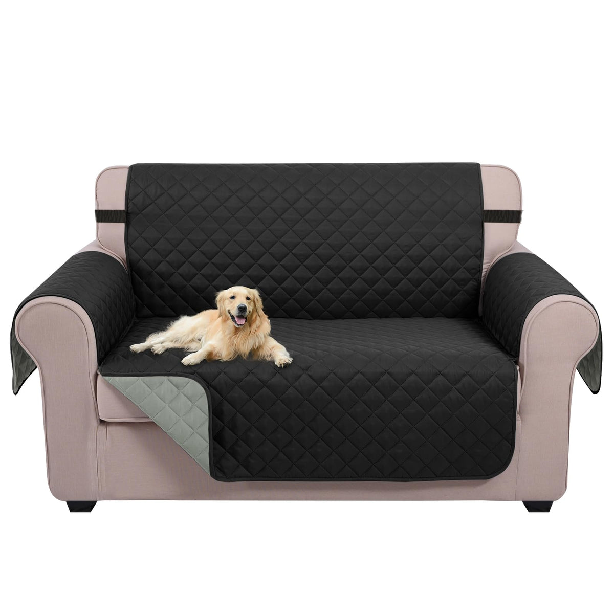 U-NICE HOME Reversible Sofa Cover Couch Cover for Dogs, Coffee/Beige