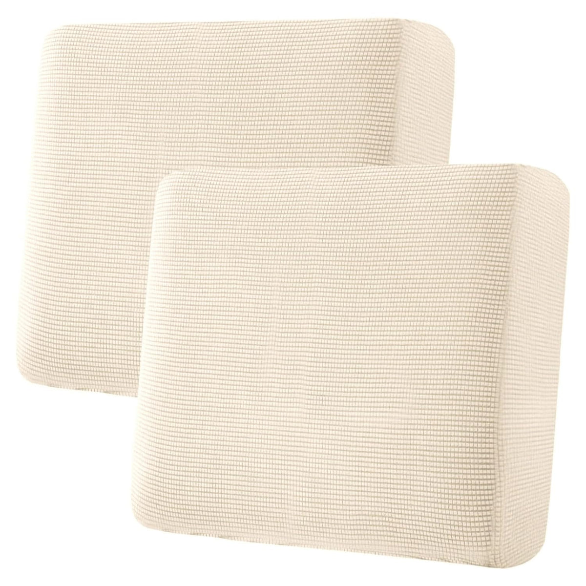 H.VERSAILTEX Super Stretch Individual Seat Cushion Covers Sofa Covers Couch Cushion Cover Slipcover Sets Thick Jacquard Textured Twill Fabric (3 Piece Sofa Cushion Covers, Grey)