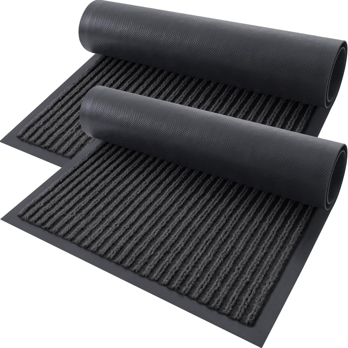 OLANLY 2-Pack Front Door Mats 29.5x17, Waterproof Heavy-Duty Doormats