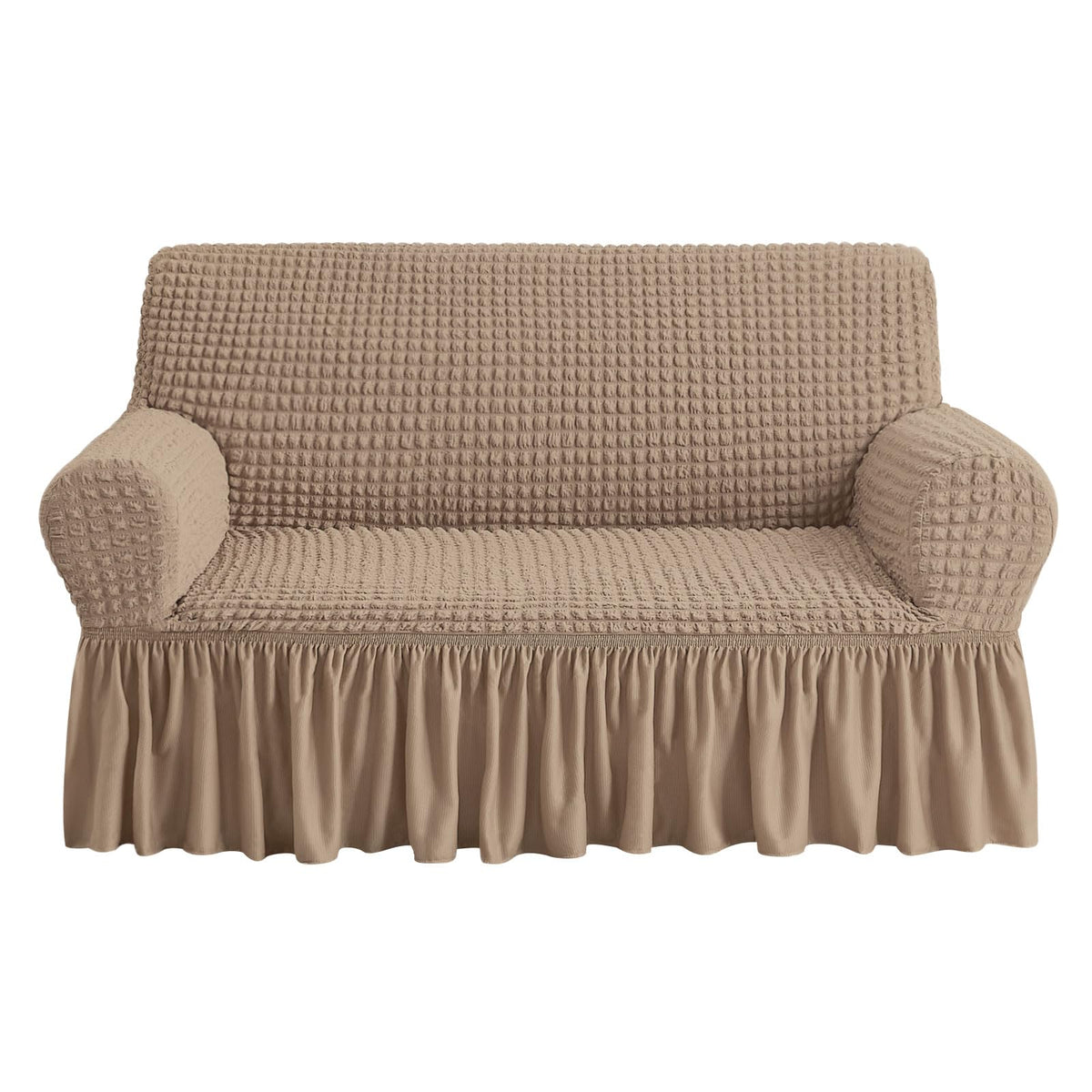 NICEEC Sofa Cover Wine Red Couch Cover Stretch Sofa Slipcovers with Skirt