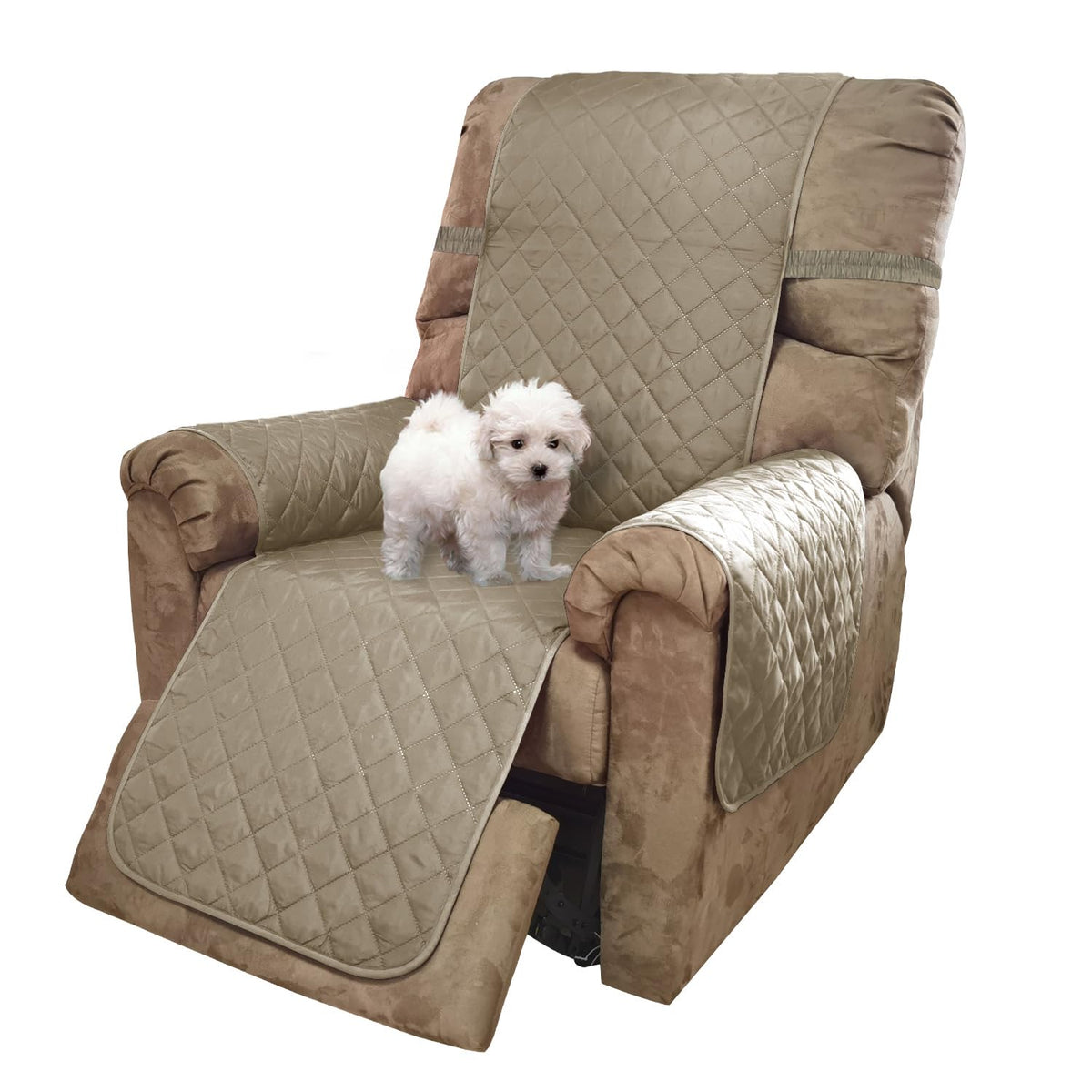 U-NICE HOME Reversible Sofa Cover Couch Cover for Dogs, Coffee/Beige