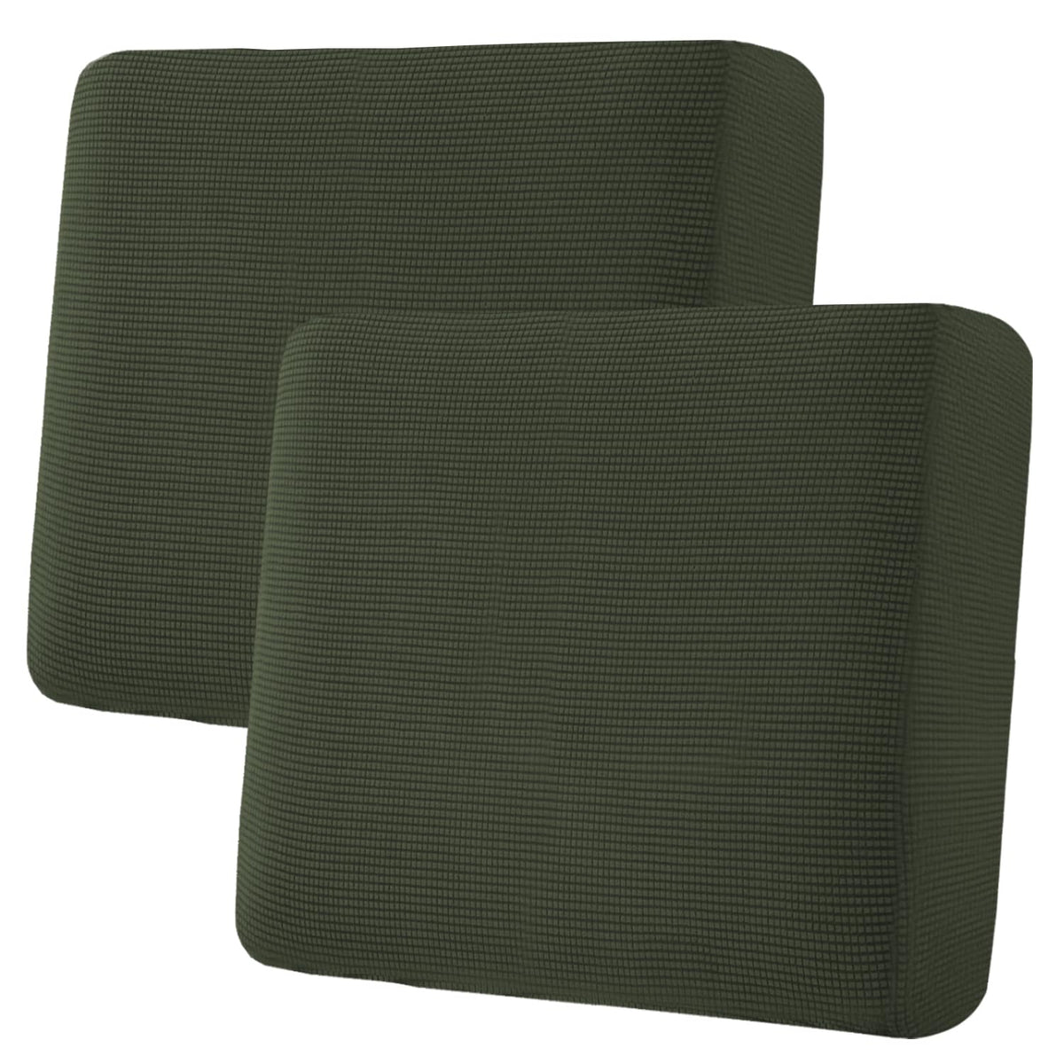 H.VERSAILTEX Super Stretch Individual Seat Cushion Covers Sofa Covers Couch Cushion Cover Slipcover Sets Thick Jacquard Textured Twill Fabric (3 Piece Sofa Cushion Covers, Grey)