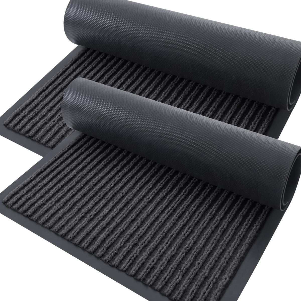 OLANLY 2-Pack Front Door Mats 29.5x17, Waterproof Heavy-Duty Doormats