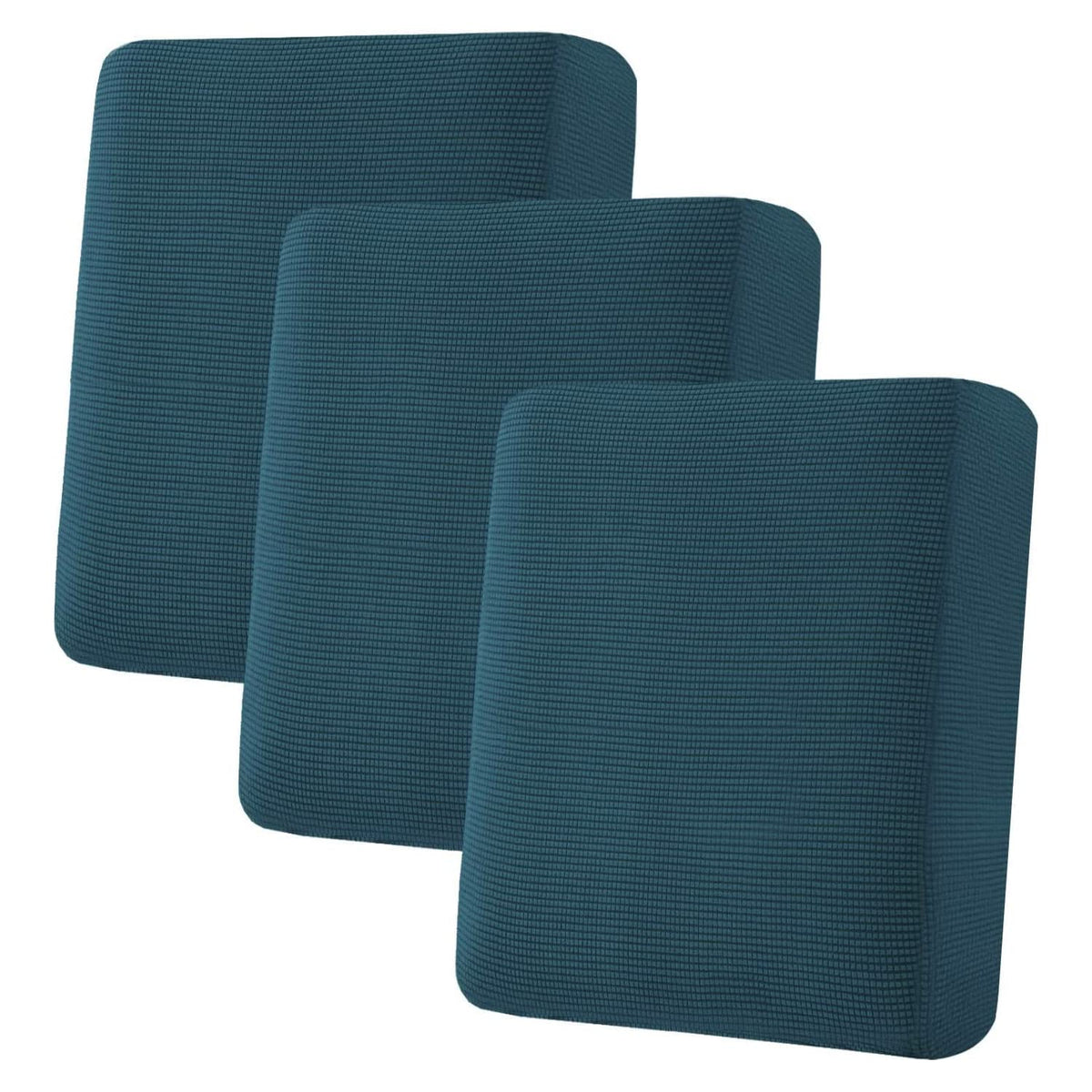 H.VERSAILTEX Super Stretch Individual Seat Cushion Covers Sofa Covers Couch Cushion Cover Slipcover Sets Thick Jacquard Textured Twill Fabric (3 Piece Sofa Cushion Covers, Grey)