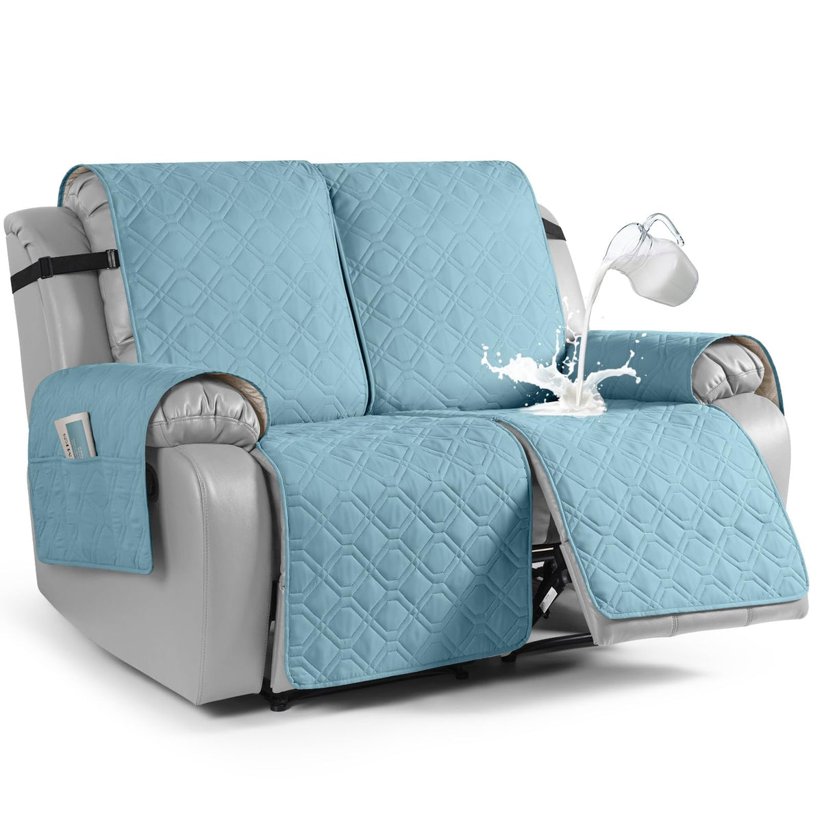 VANSOFY Waterproof Recliner Couch Covers Washable, Dark Gray,3 Seater