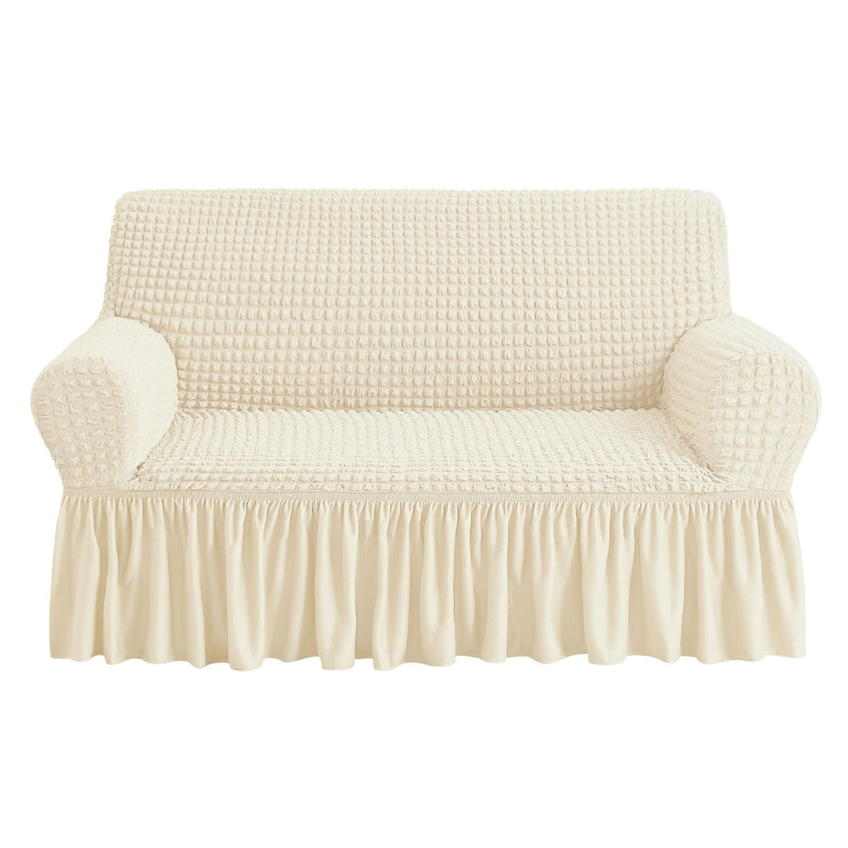 NICEEC Sofa Cover Wine Red Couch Cover Stretch Sofa Slipcovers with Skirt