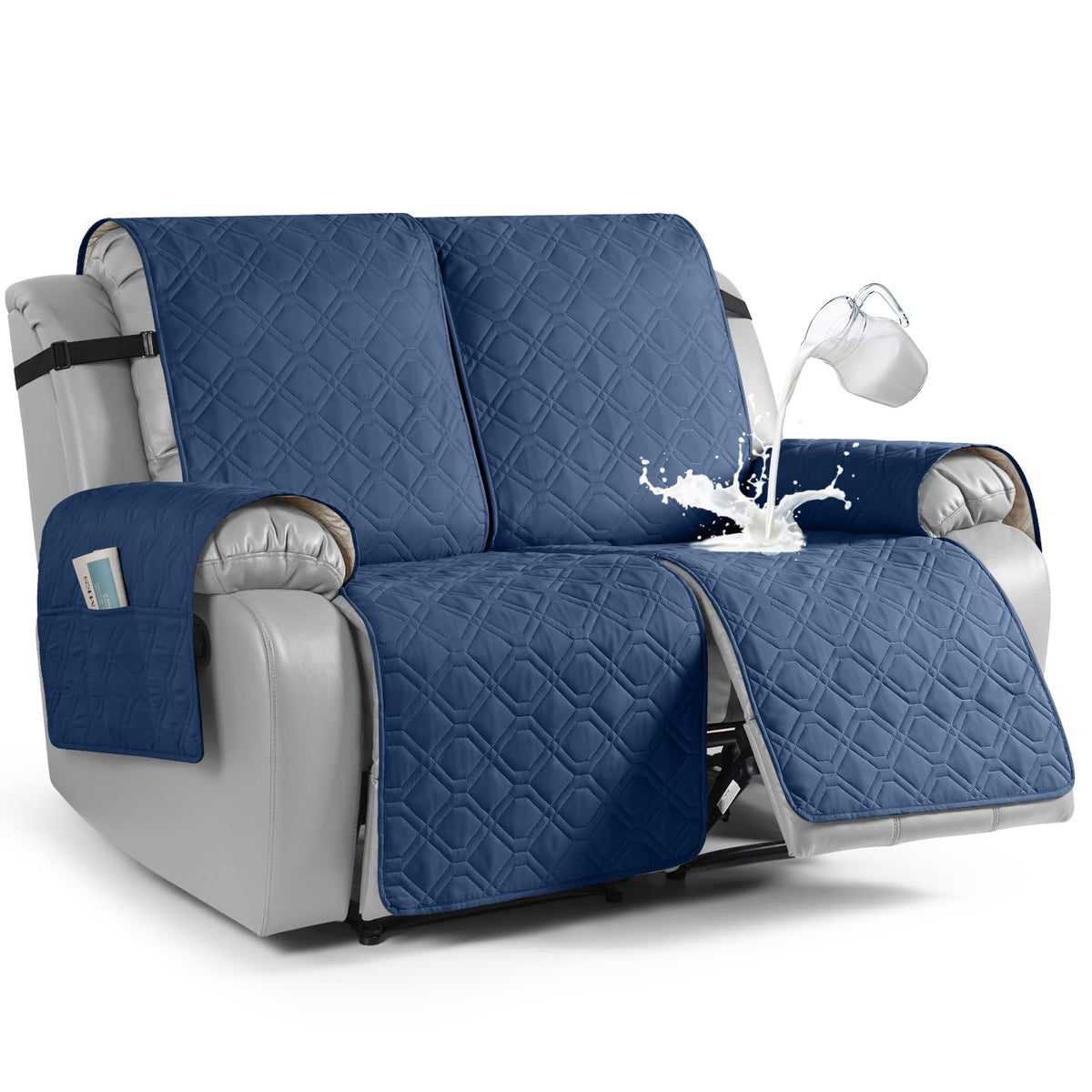 VANSOFY Waterproof Recliner Couch Covers Washable, Dark Gray,3 Seater