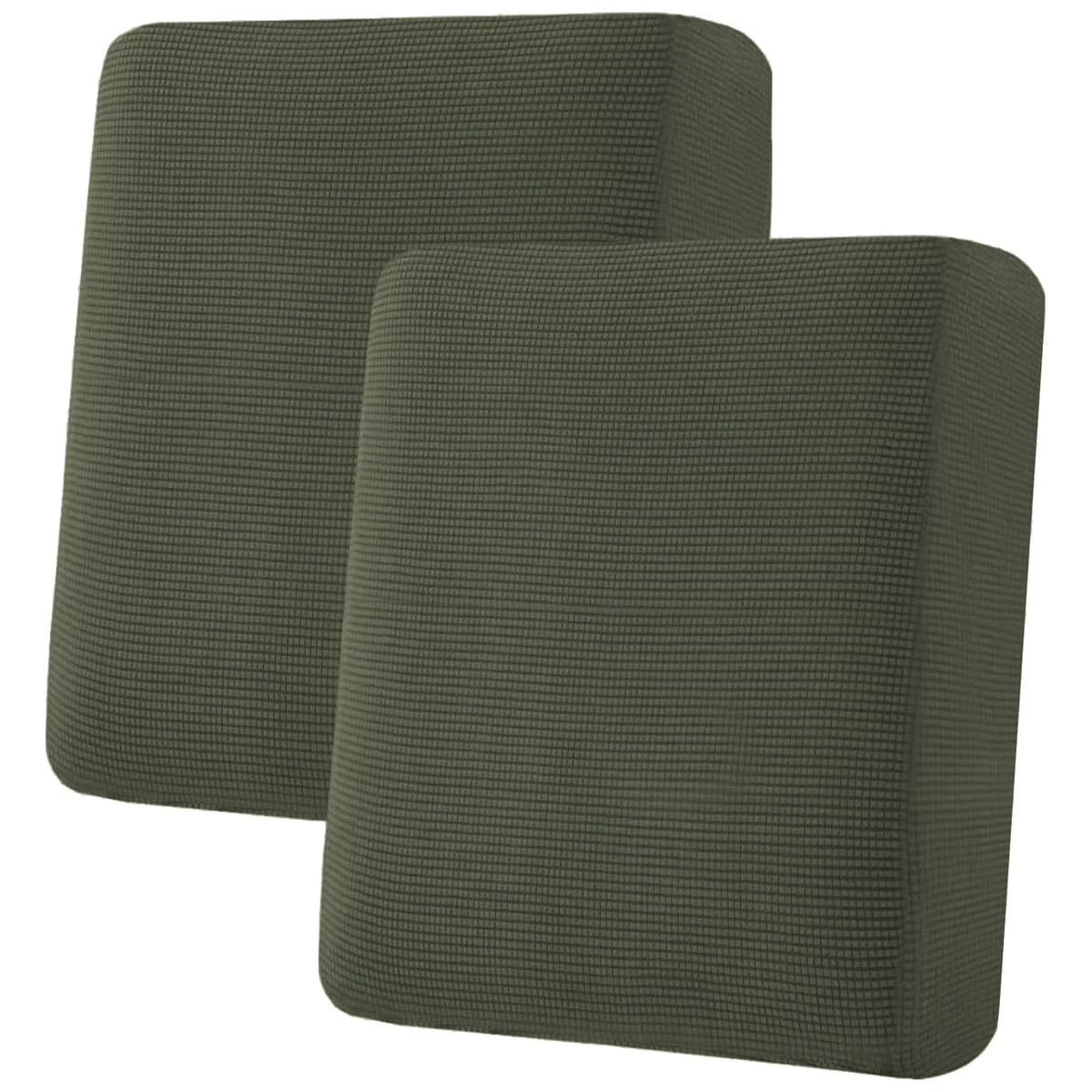 H.VERSAILTEX Super Stretch Individual Seat Cushion Covers Sofa Covers Couch Cushion Cover Slipcover Sets Thick Jacquard Textured Twill Fabric (3 Piece Sofa Cushion Covers, Grey)