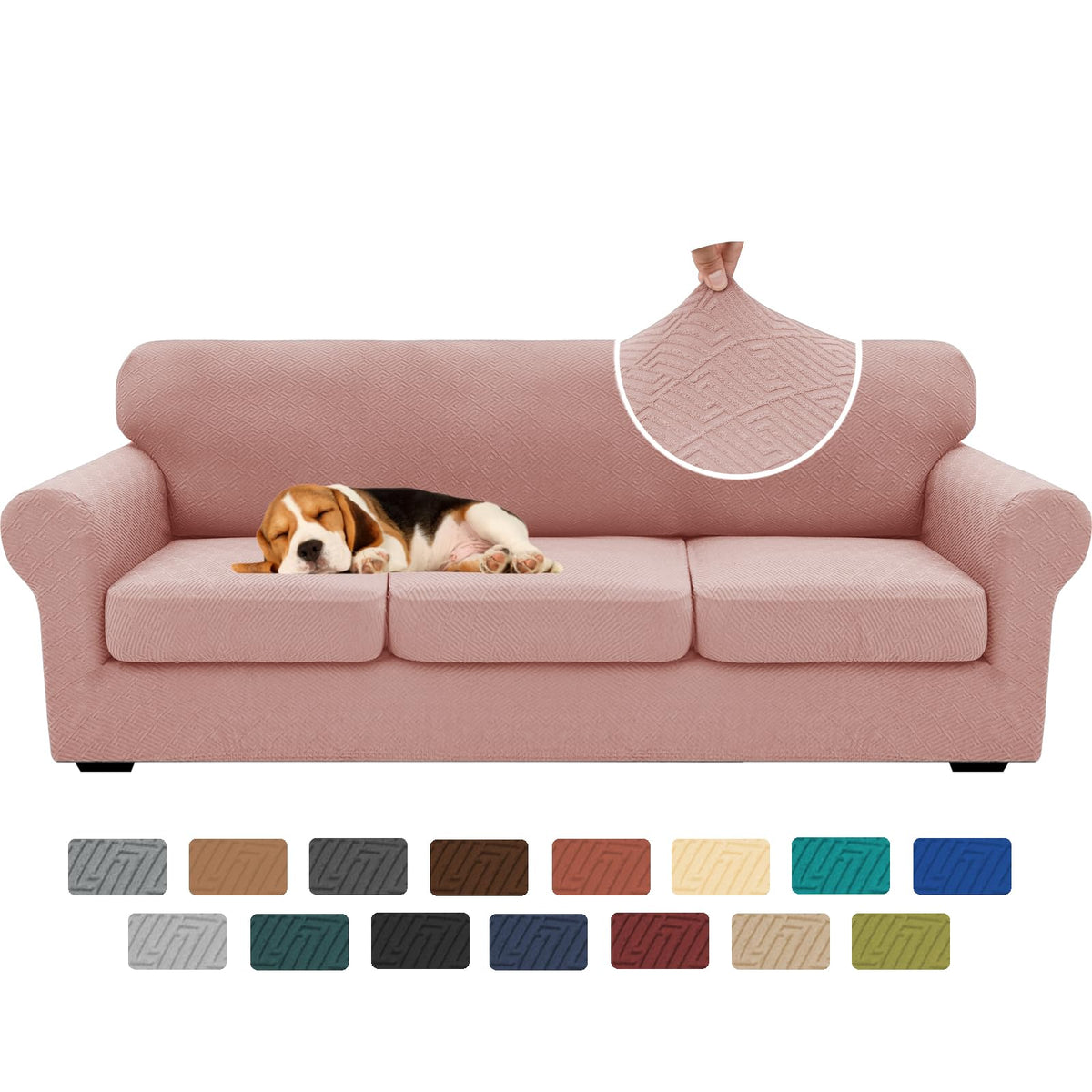 XINEAGE 4-Piece Stretch Sofa Cover, Washable Couch Covers for Dog