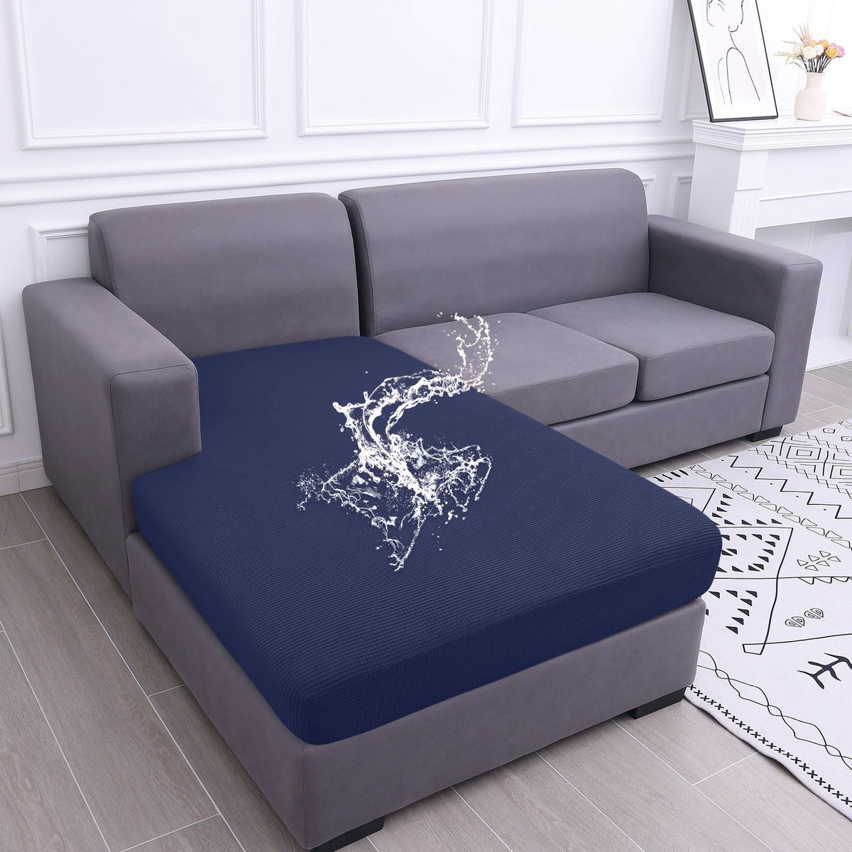hyha Waterproof Couch Cushion Covers for Pets, Non Slip Sofa Seat Cover