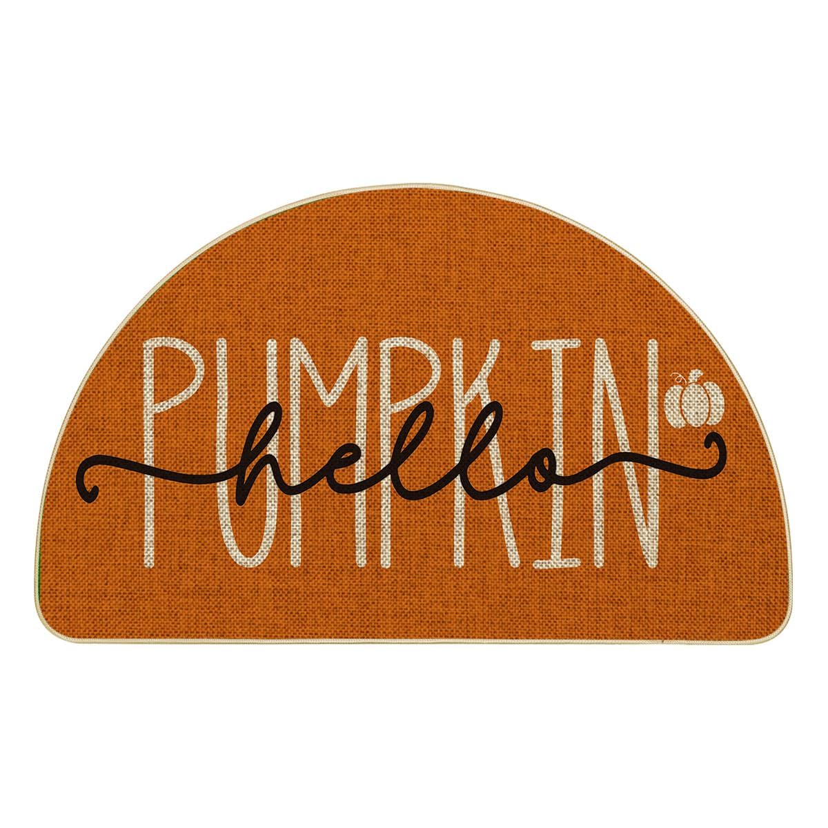 Artoid Mode Orange Hello Pumpkin Fall Doormat 17x29 Inch