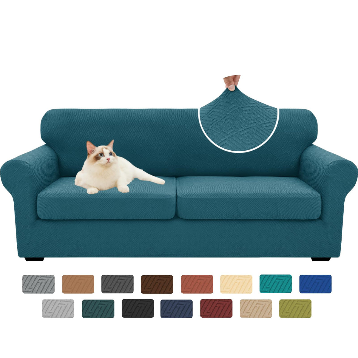 XINEAGE 4-Piece Stretch Sofa Cover, Washable Couch Covers for Dog