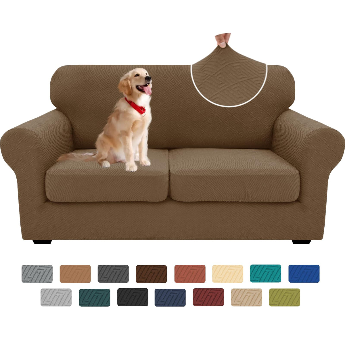 XINEAGE 4-Piece Stretch Sofa Cover, Washable Couch Covers for Dog
