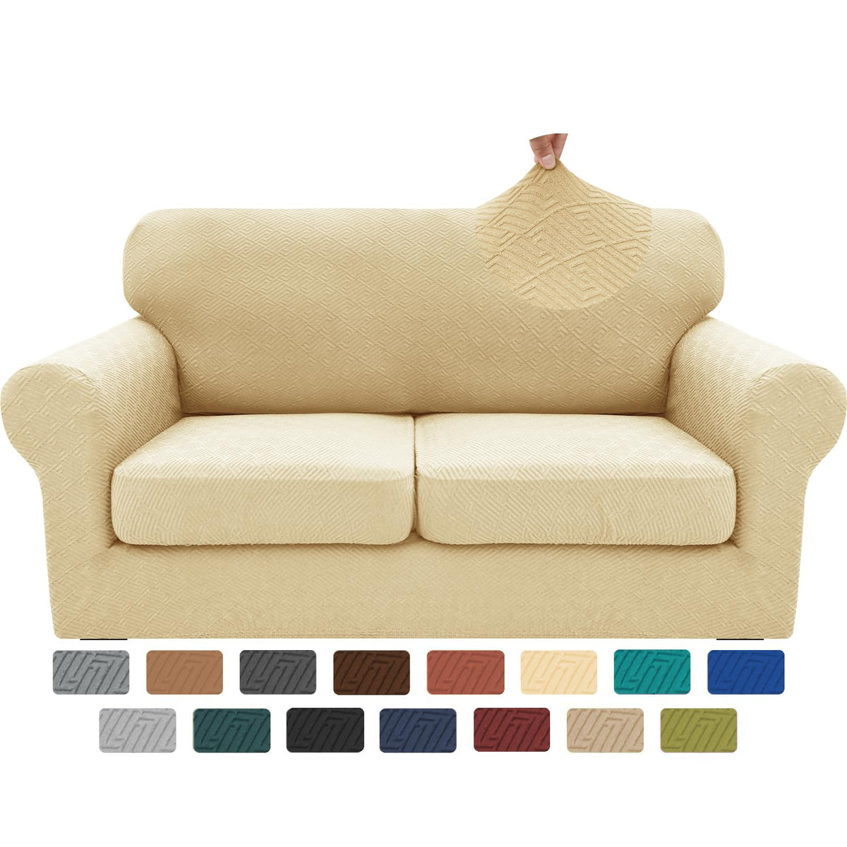 XINEAGE 4-Piece Stretch Sofa Cover, Washable Couch Covers for Dog