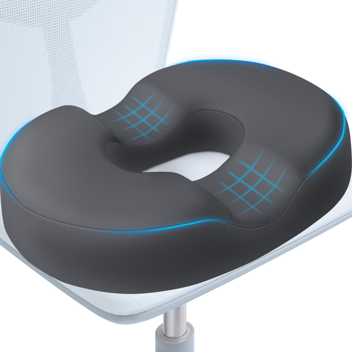 BlissTrends Donut Pillow Seat Cushion, Memory Foam Lifting Cushions(Black)