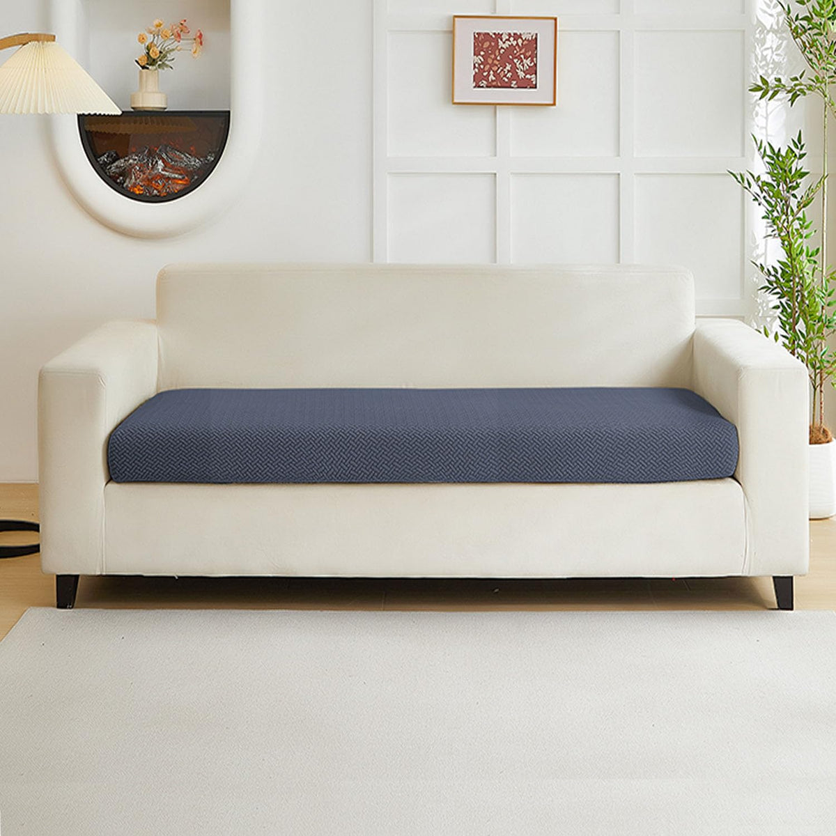 Couch Cushion Covers Sofa Covers Couch Covers for Sofa Pet Friendly Universal Sofa Covers Washable Stretch Slipcovers for Sectional Sofa (Texture Gray,Large Single Seat Cover)