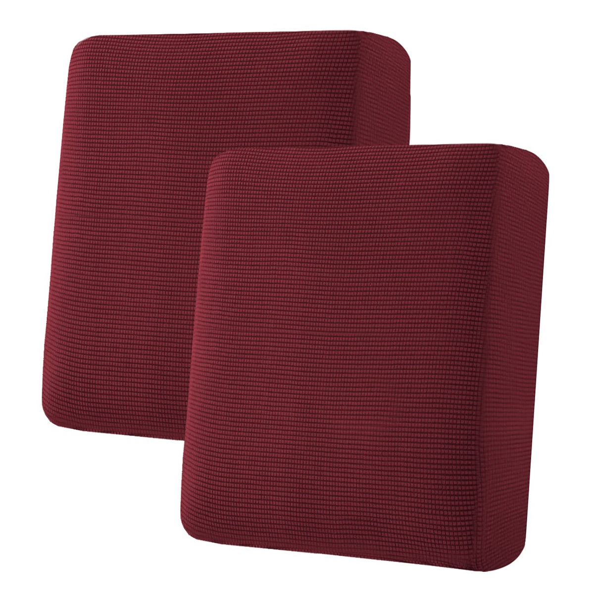 H.VERSAILTEX Super Stretch Individual Seat Cushion Covers Sofa Covers Couch Cushion Cover Slipcover Sets Thick Jacquard Textured Twill Fabric (3 Piece Sofa Cushion Covers, Grey)