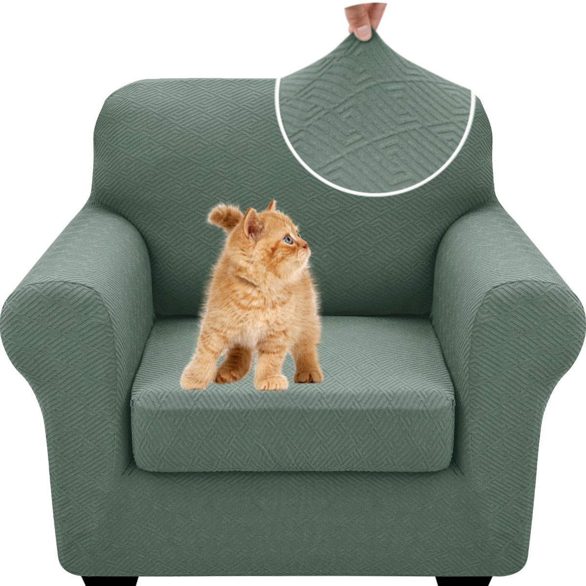 XINEAGE 4-Piece Stretch Sofa Cover, Washable Couch Covers for Dog