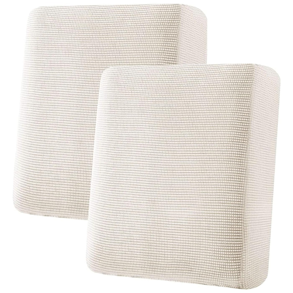 H.VERSAILTEX Super Stretch Individual Seat Cushion Covers Sofa Covers Couch Cushion Cover Slipcover Sets Thick Jacquard Textured Twill Fabric (3 Piece Sofa Cushion Covers, Grey)
