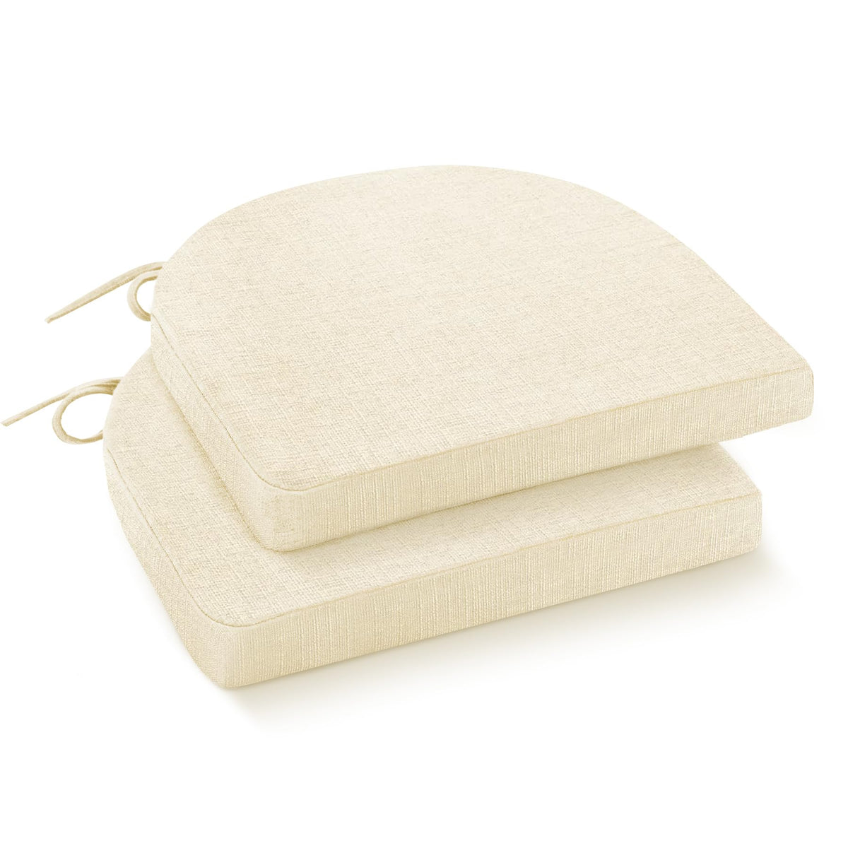 IPYNBAP Chair Cushions for Dining Chairs, Kitchen Chair Cushions, 16'' x 16'' x 2'', Non Slip Indoor Seat Cushions, Chair Pads for Dining Chairs with Ties & Removable Cover, Set of 4, Navy