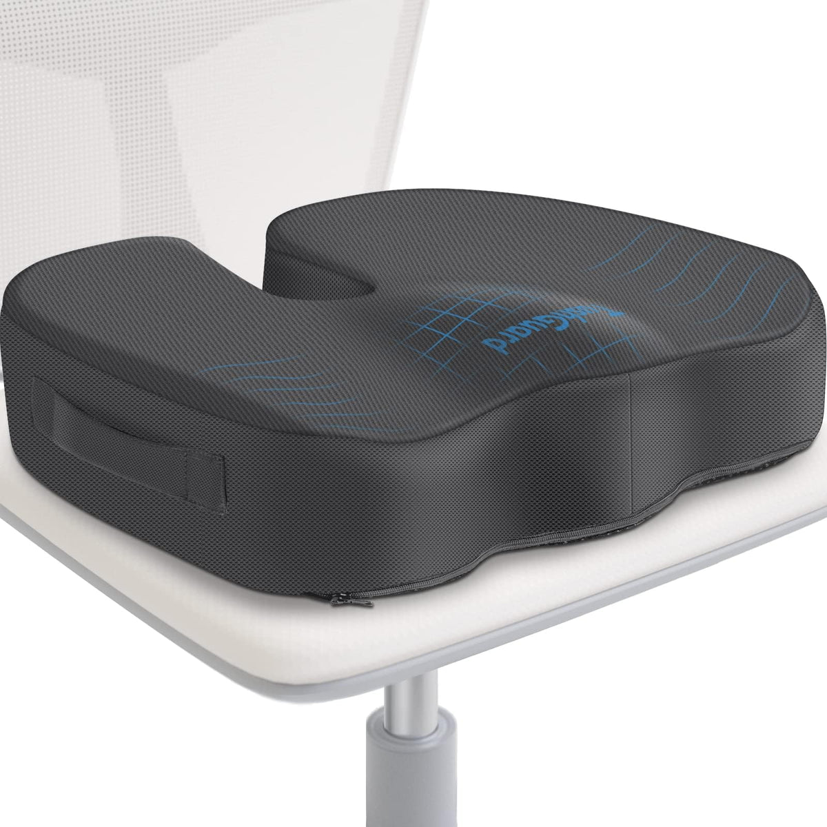 TushGuard Seat Cushion for Office Chair, Car, Memory Foam, Black Large