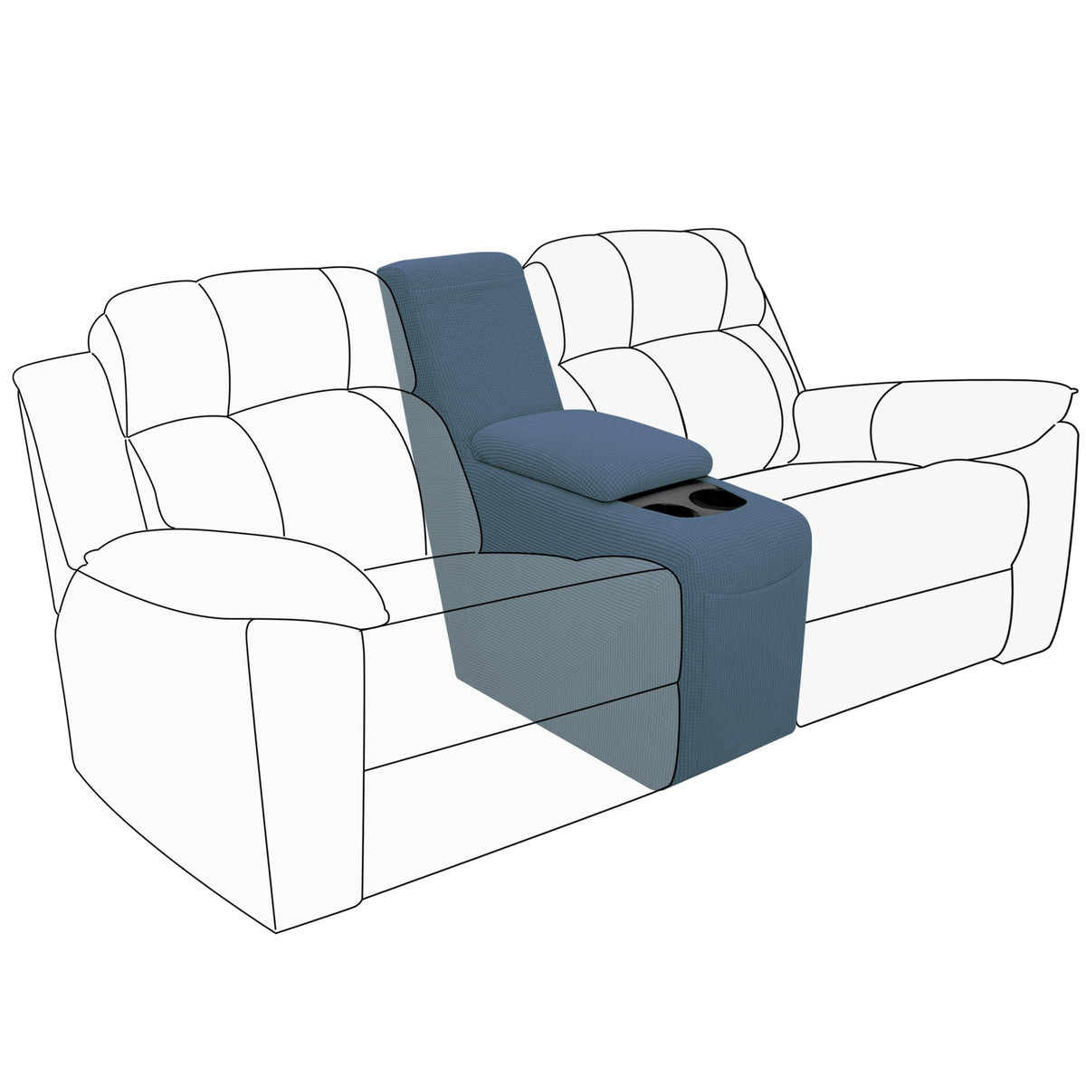 Easy-Going Stretch Recliner Chair Sofa Slipcover Washable Dark Gray